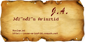 Jónás Arisztid névjegykártya